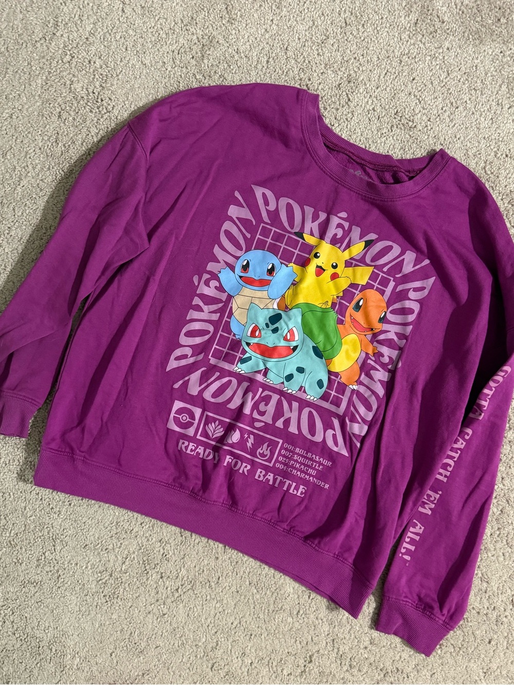 Purple Pokémon Graphic Sweatshirt